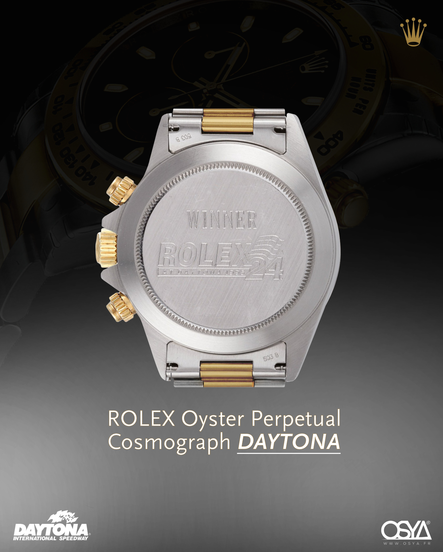 Winner 1995 AT DAYTONA sur  ROLEX Oyster Perpetual Cosmograph